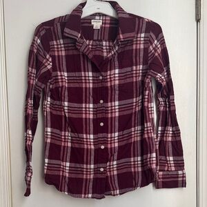 Crewcuts Burgundy and Pink Plaid Shirt by JCrew